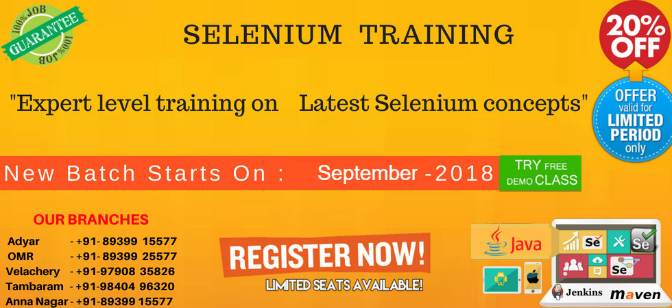 Selenium training in chennai Selenium training in chennai